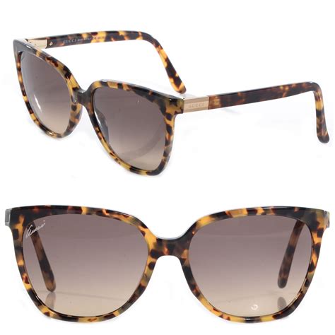 gucci tortoise shell square sunglasses with red stripe|oversized cat eye sunglasses Gucci.